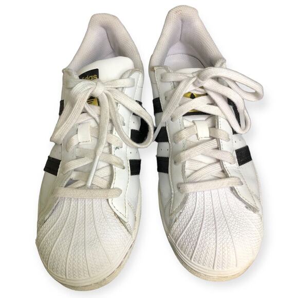 Adidas Originals Women's Superstar 3-Stripes Sneaker White/Black 6.5 - Picture 3 of 6